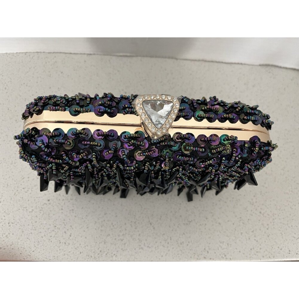 UBORSE Evening Clutch Shoulder Handbag NEW in Box Crystals Beads Sequin Formal - Picture 13 of 15